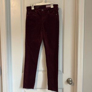 Anthropologie Adriano Goldschmied velvet pants, The Stevie Ankle